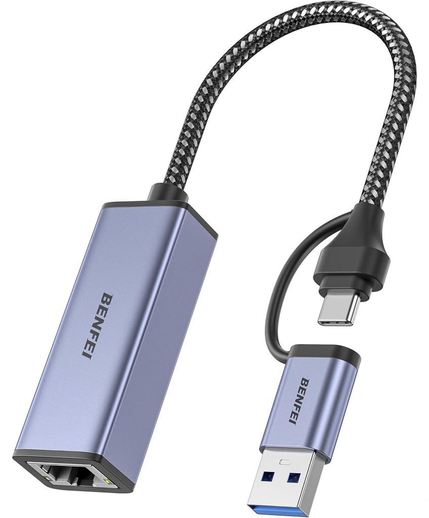 Káblový adaptér BENFEI USB 3.0/USB C na gigabitový sieťový Obrázok produktu 