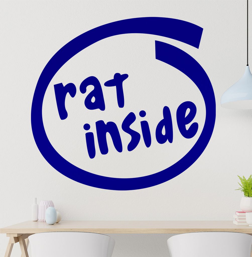 rat inside Wandtattoo in 6 Größen - Wandaufkleber Wall Sticker - Dekoration, Küche, Wohnzimmer, Schlafzimmer, Badezimmer