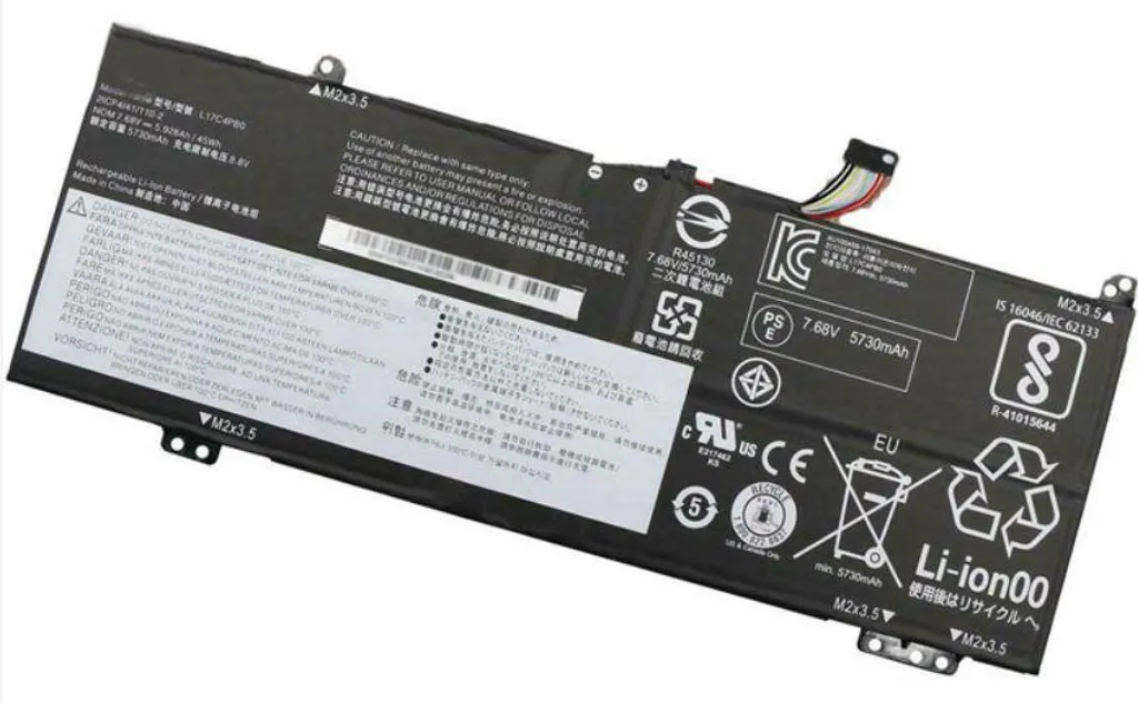 Batterie Interne pour PC Portable Lenovo 45Wh 7.68V 4 Cellules Noir