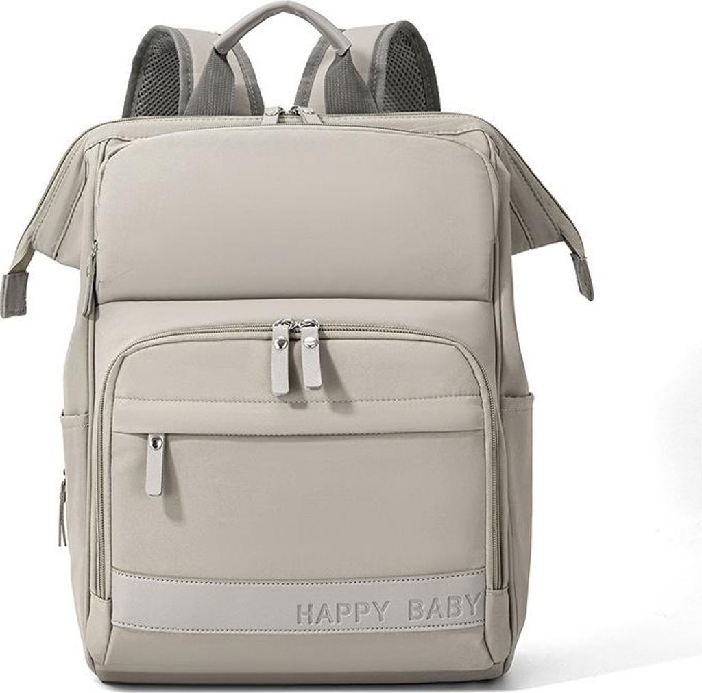 INF Multifunktionaler Outdoor Rucksack: Große Wickeltasche mit Fächern Grau