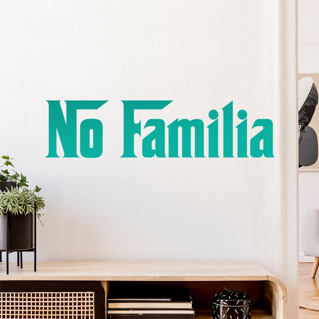 No Familia Mafia Die Familie Wandtattoo Wandaufkleber Wall Sticker - Dekoration, Küche, Wohnzimmer, Schlafzimmer, Badezimmer