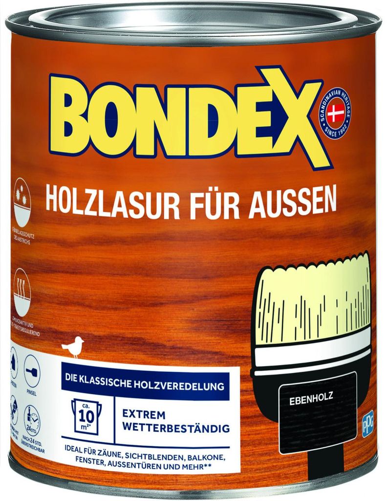 Bondex Holzlasur für Außen 750 ml ebenholz Produktbild 