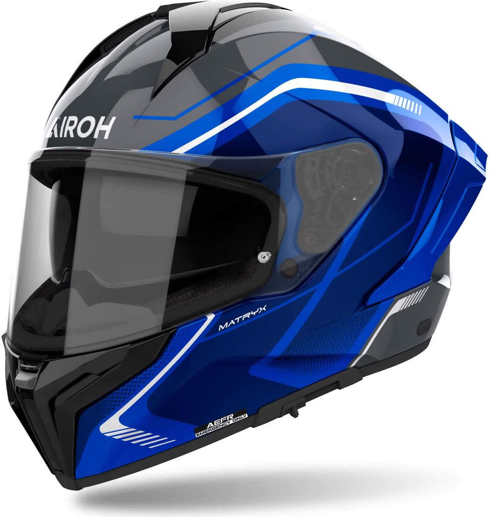 Airoh Matryx Wide Helm, schwarz/blau, L (59/60)