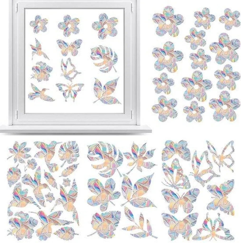 Protection de Vitre contre les Oiseaux pour Salon - Stickers Effet Miroir