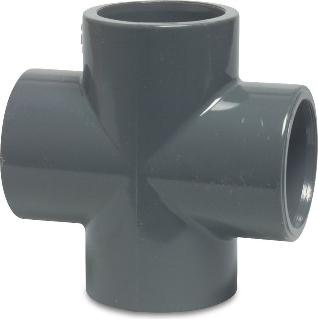 Kruisstuk PVC 32 mm (4x lijmmof) 16 bar