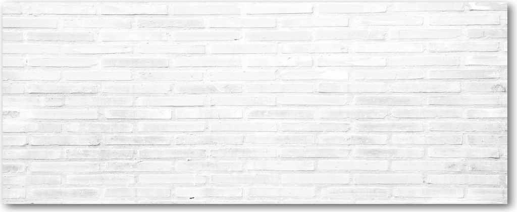 Tulup Leinwandbild - 125x50 cm - Wandkunst - Drucke auf Leinwand - Leinwanddruck - Sonstige - Weiß - Mauer Ziegelsteine