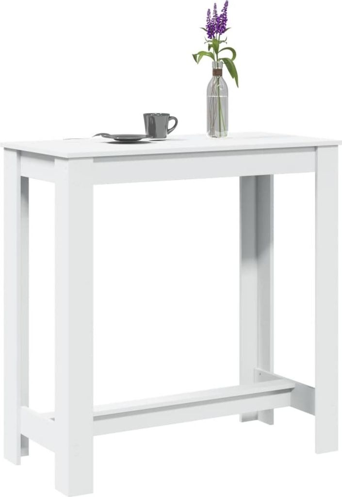 Maison Exclusive - Bartisch Weiß 102x50x103,5 cm Holzwerkstoff