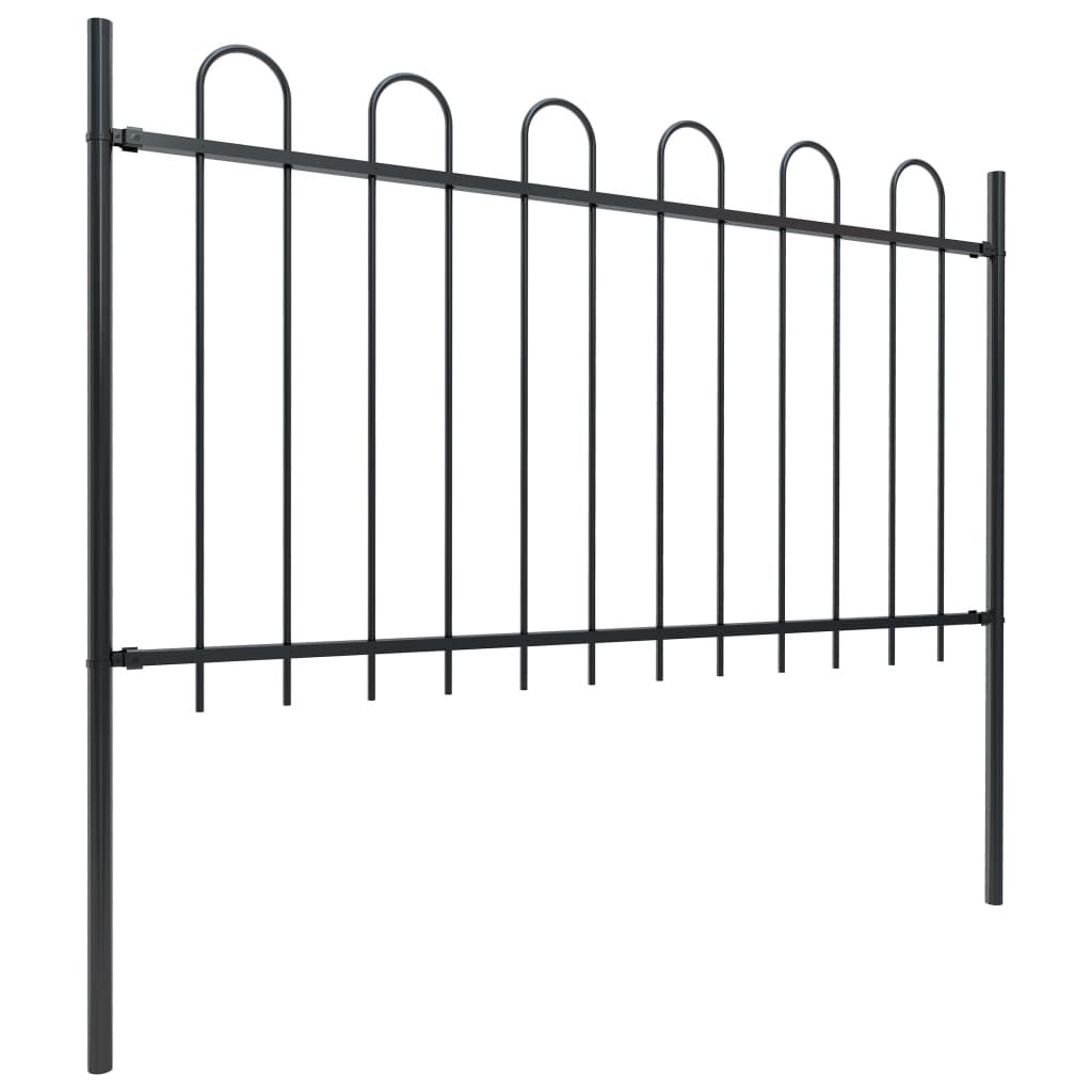 vidaXL Clôture de jardin avec design d'arceau Acier 8,5 x 1 Image du produit 