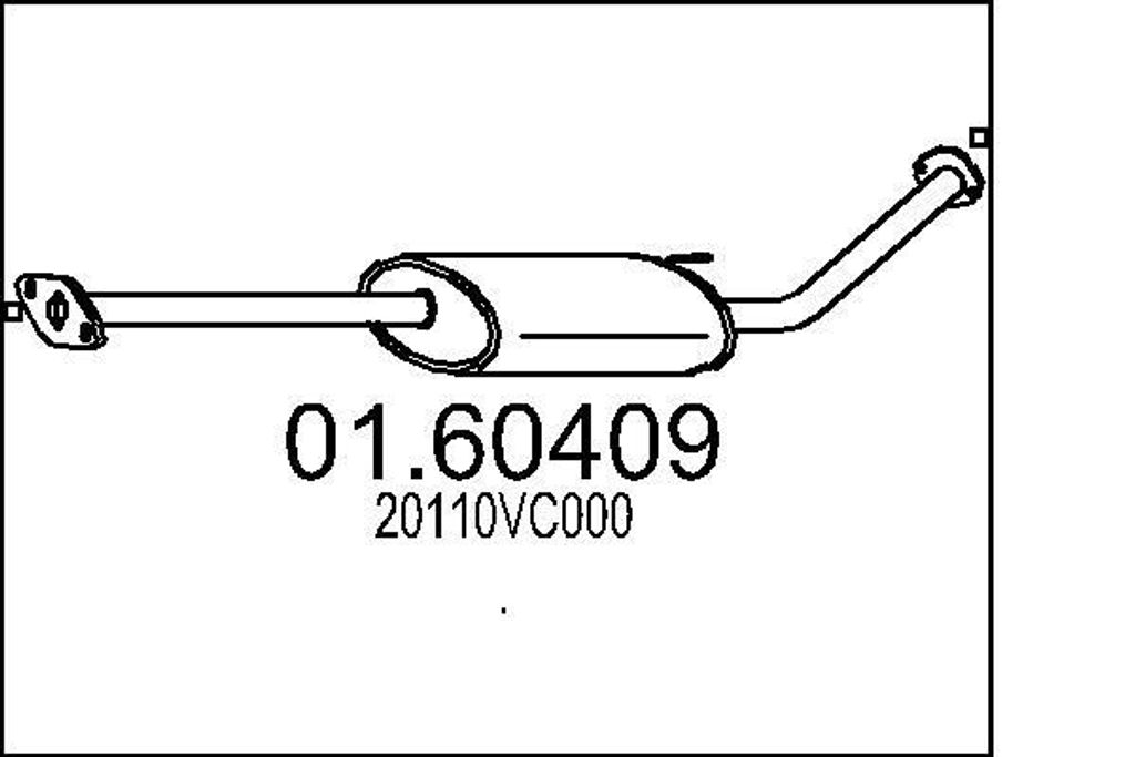 MTS 01.60409 Endschalldämpfer für NISSAN Patrol GR V SUV (Y61) Auspuff