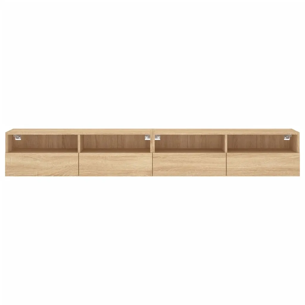 Mobili TV Parete Rovere Sonoma 2 Pezzi 100x30x30 cm | Legno Multistrato - 7