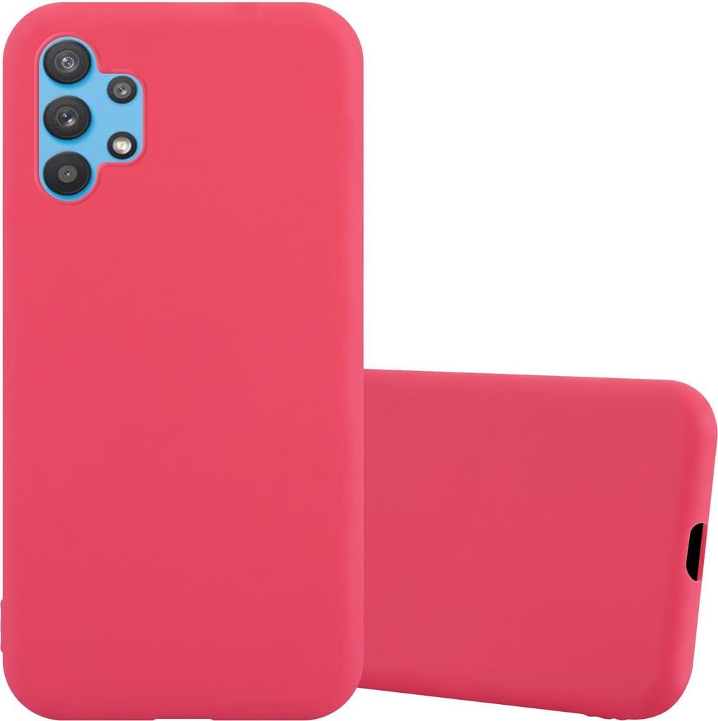 Cadorabo Hülle für Samsung Galaxy A32 4G Schutzhülle in Rot Handyhülle TPU Silikon Etui Case Cover