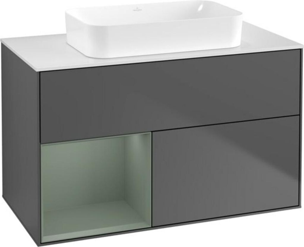 V&B Waschtischunterschrank Finion 100x60,3 cm, Rg l Oli. m Lac, Anthrac. m