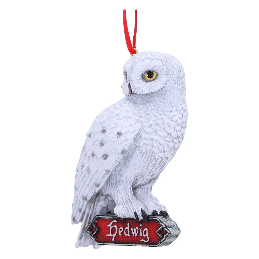 Pendentif Hedwig Harry Potter avec Détails Sculptés pour Déco de Noël