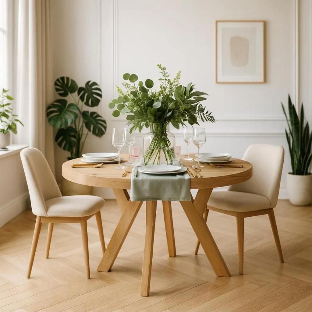 Runder Ausziehbarer Tisch für Esszimmer, PERO, Loft-Stil, Produktbild 