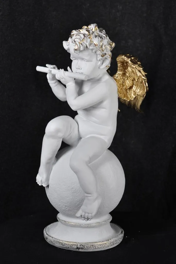 Décoration Ange Flûte 69cm - Idéal pour Créer une Ambiance Zen et Chic