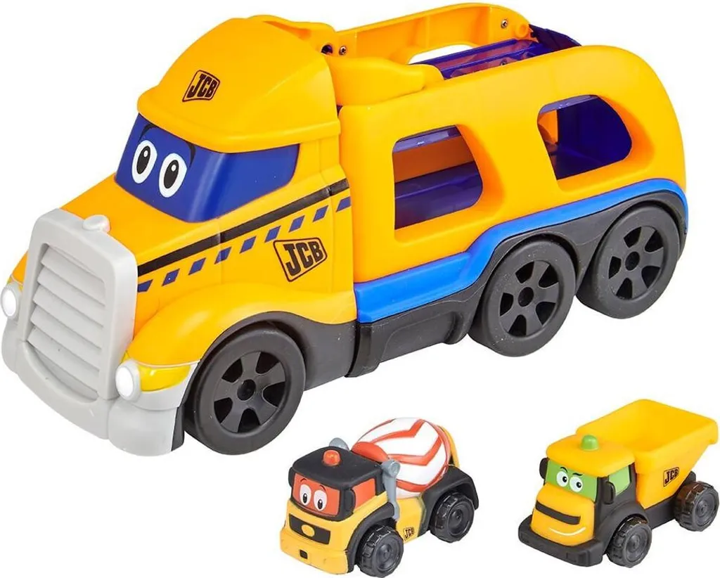 Camion de transport TEAMSTERS JCB 1417592 idéal pour bac à sable