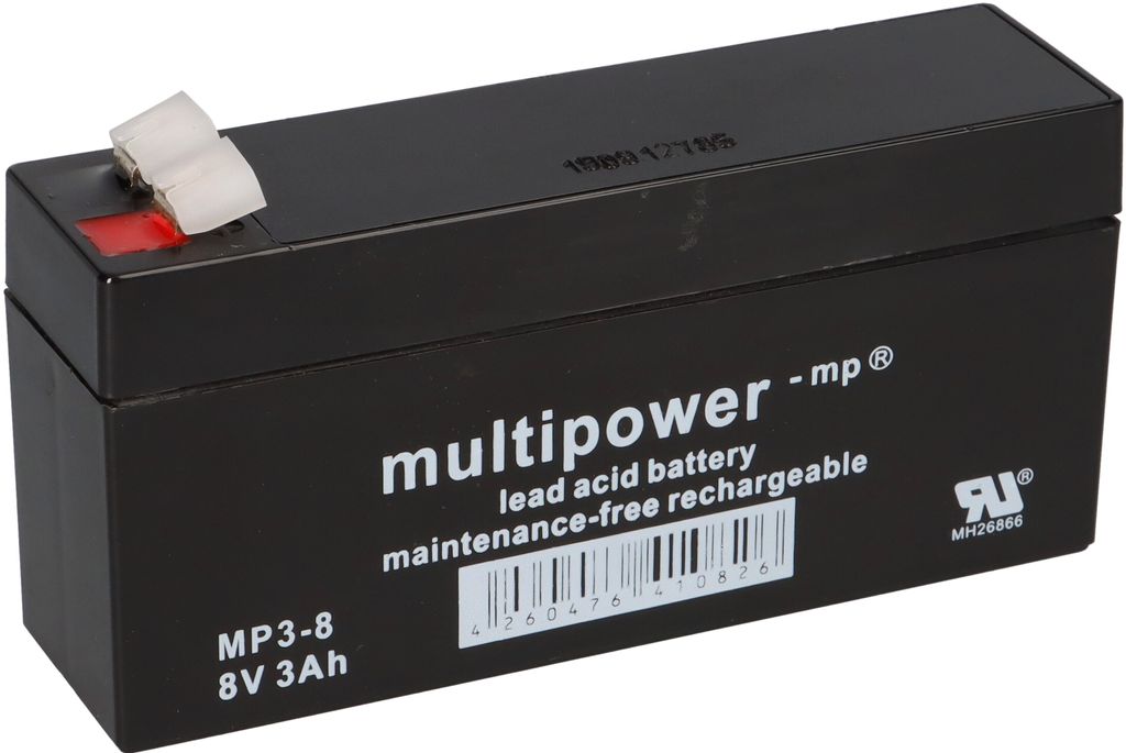 Batteria al piombo Multipower MP3-8 Pb 8V / 3Ah Immagine del prodotto 