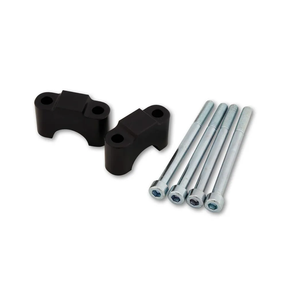 LSL RiseUp-Bock Set 30mm noir - Pontets de guidon moto rehaussés