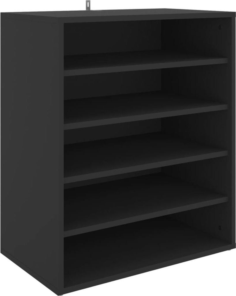 vidaXL Schuhschrank Schwarz 60x35x70 cm Holzwerkstoff