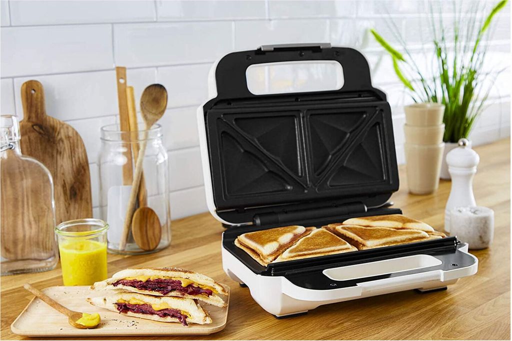 Tefal Snack XL Sandwich/Waffle maker - Silver/white Produktbild 12