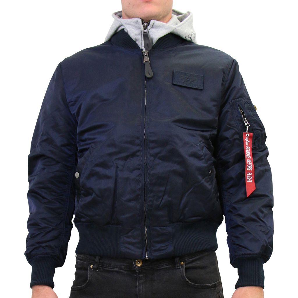 Alpha Industries Herren Bomberjacke MA-1 D-Tec, Farbe:blau, Größe:3XL