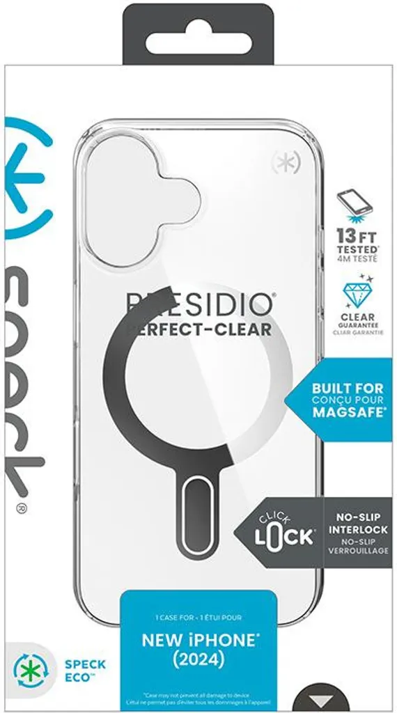 Speck Sentinelle Coque iPhone 16 MagSafe Transparente avec ClickLock - 17