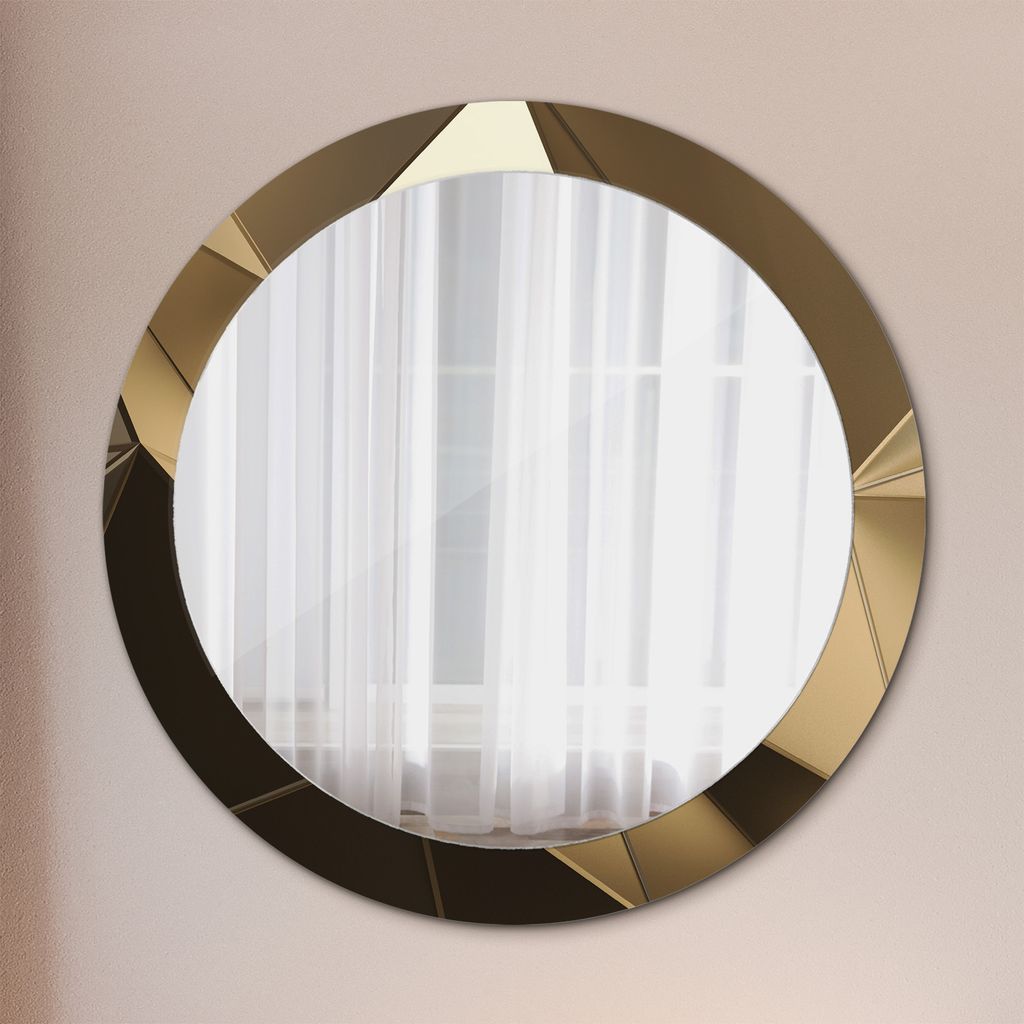 Spiegel - Mirror zum Wandspiegel Schlafzimmer – Schminkspiegel- Modern abstrakt- Ø80cm
