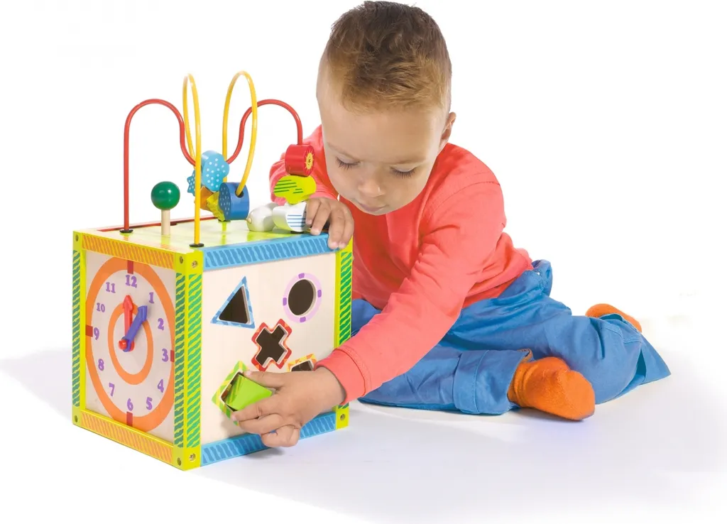 Cube d'Éveil Multi-activités en Bois Eichhorn Color pour Bébé dès 1 An - 23