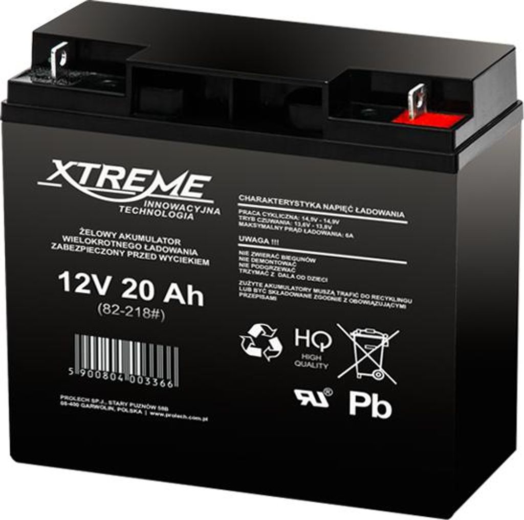 Akumulátor gelový 12V/20Ah RT12200 (166x178x73mm) Obrázok produktu 