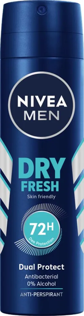 Déodorant NIVEA Men Dry Fresh 150ml Formule Anti-Humidité Lot de 6 Unités