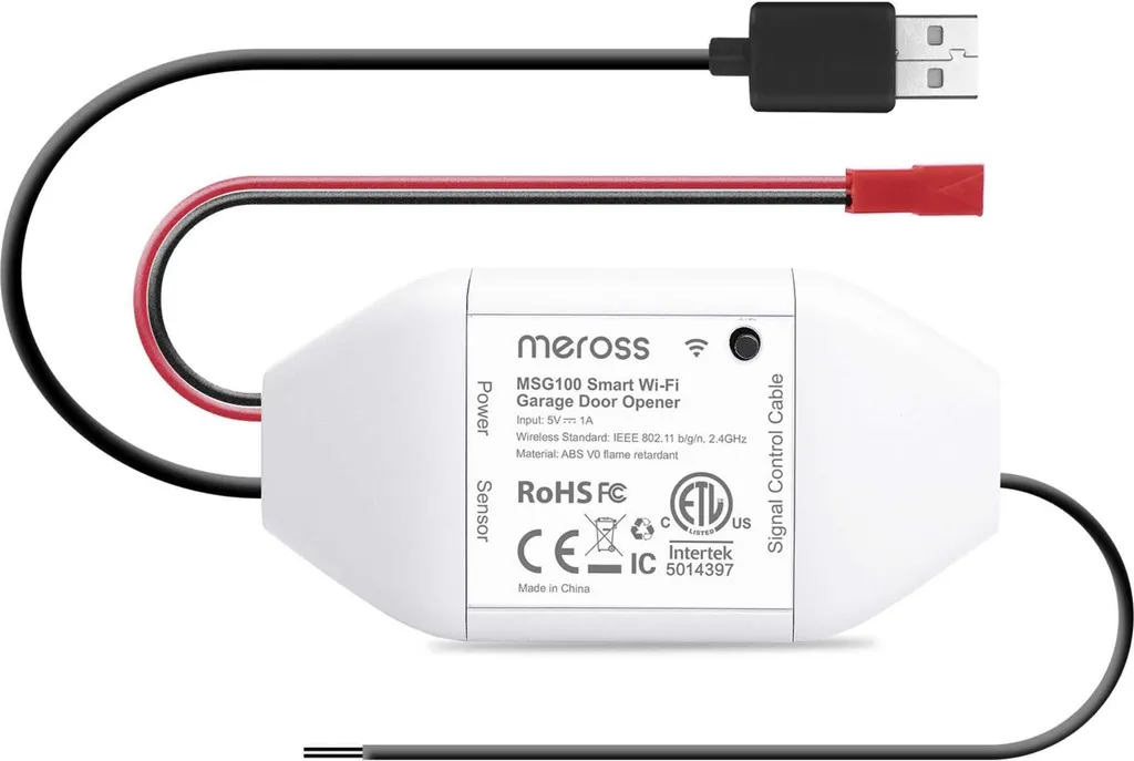 Meross MSG100HK Ouvre-porte de garage intelligent Wi-Fi pour Apple HomeKit