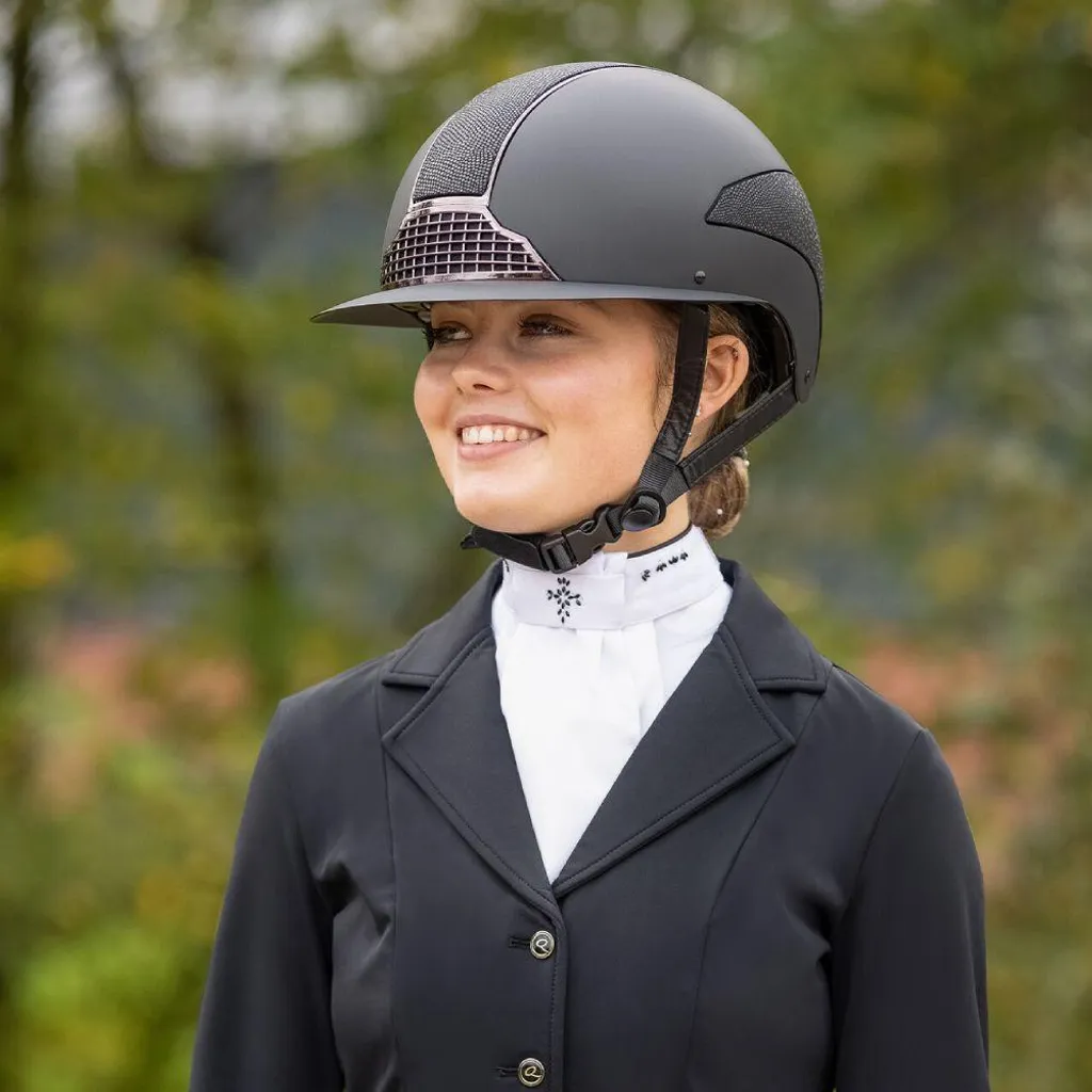 Plastron de Compétition QHP Novah Blanc Taille M pour Veste de Concours