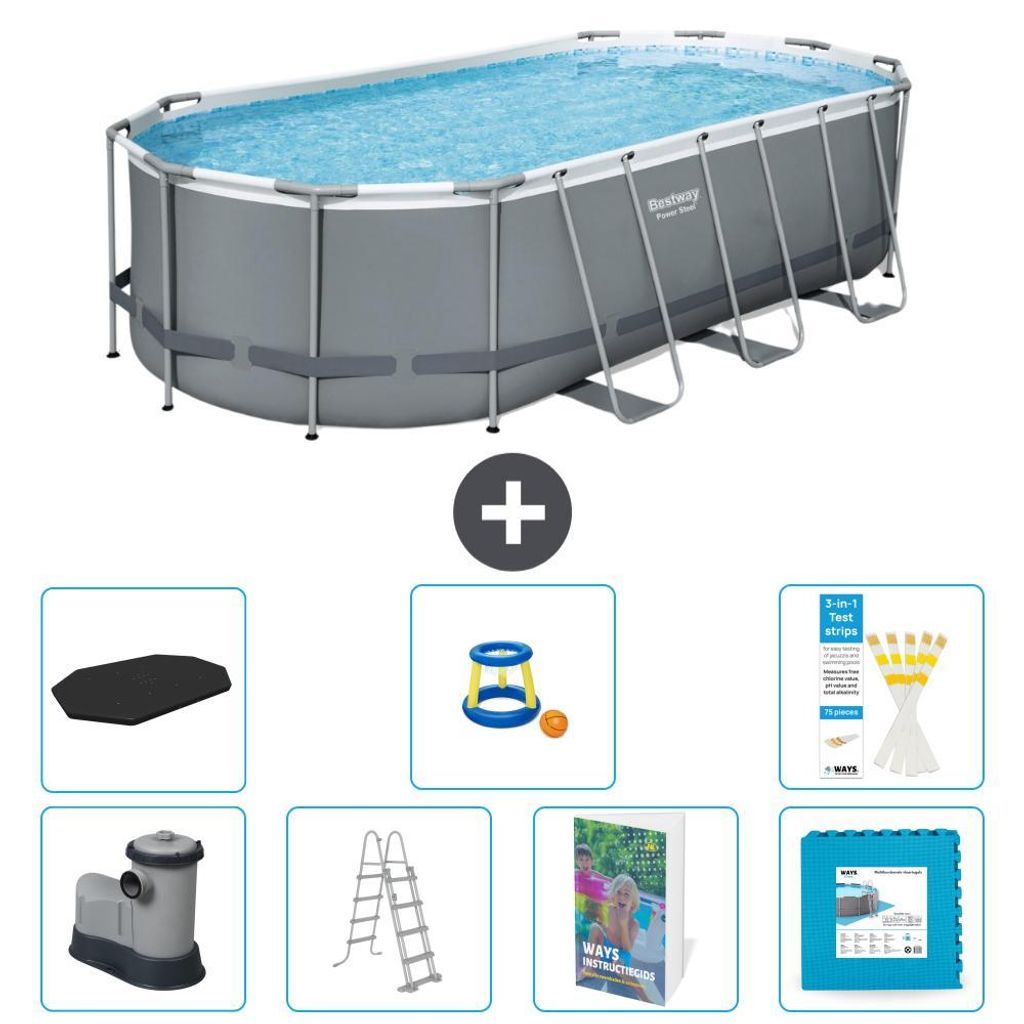 Bestway Power Steel Oval - 549x274x122 cm - 8-teilig S570