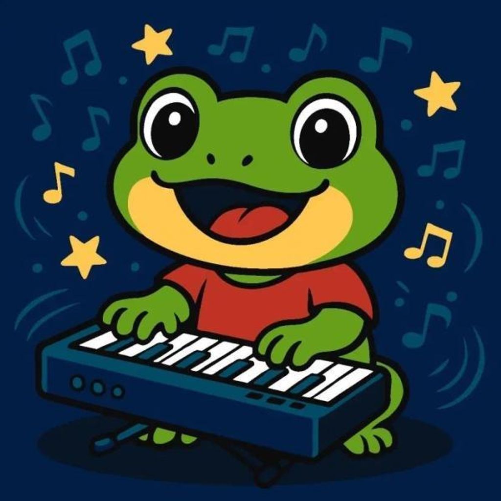 Malowanie po numerach - Żaba z pianinem Kids - Ideyka Zdjęcie produktu 