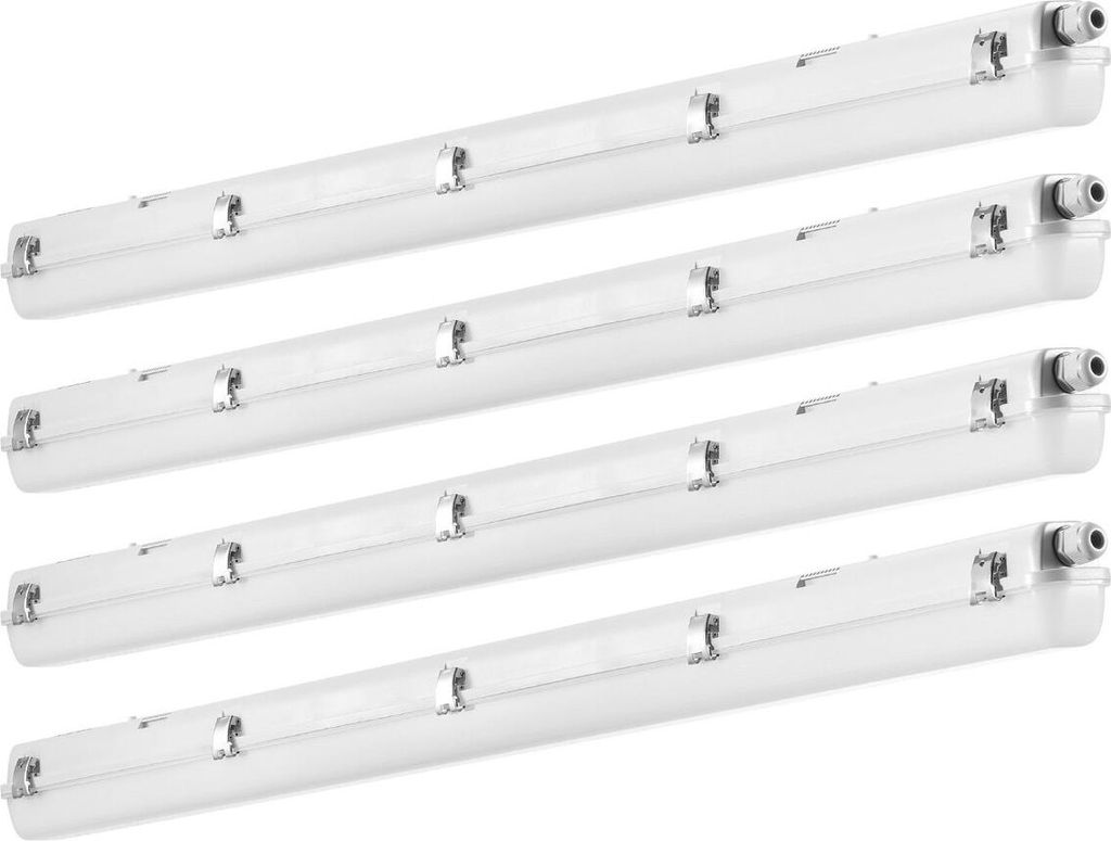 4PCS 4FT LED Vapor Tight Light 60W/50W/40W Selectable 5400/6400/7400LM