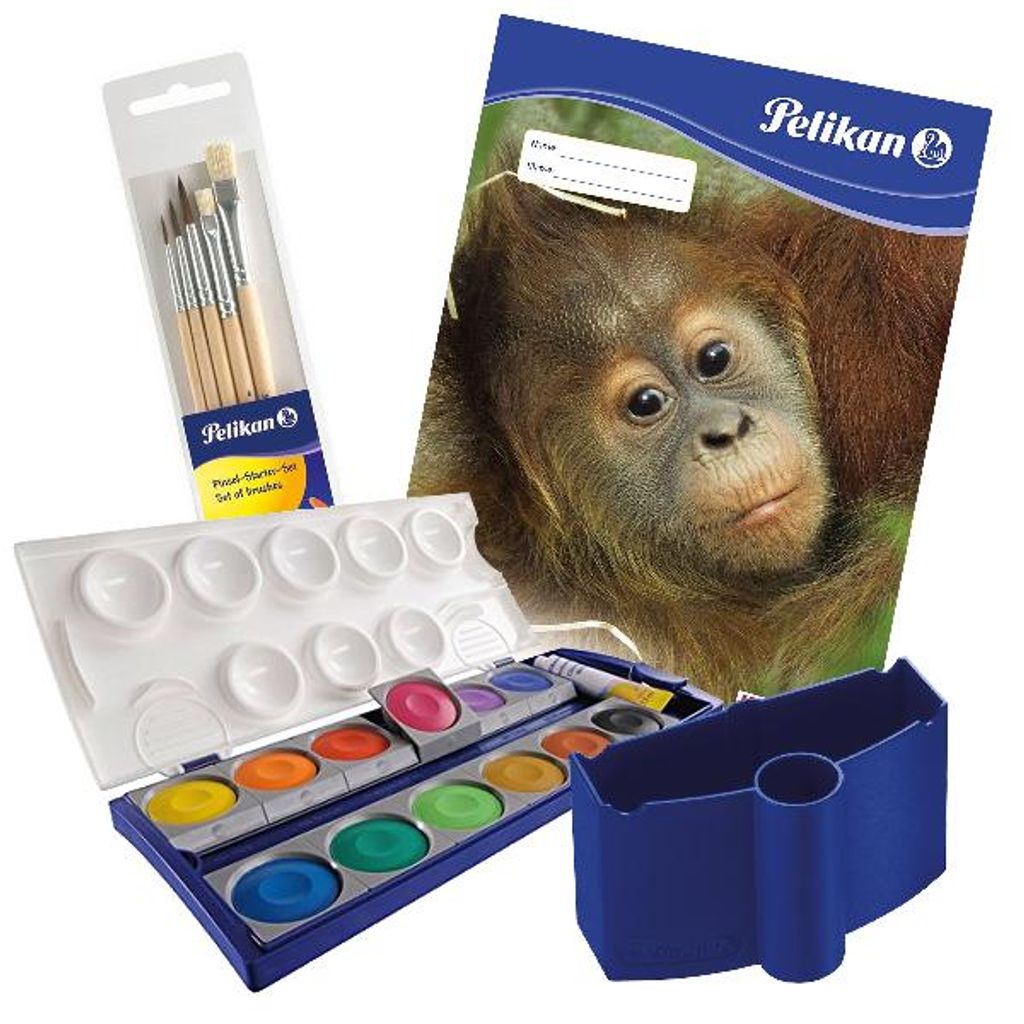 SLAXJNE 16-Fach Farbkasten Mit 2 Rührstäben - Praktischer Malkasten Für Künstler