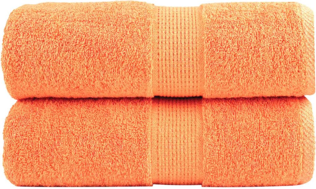 "2026 MODERNE"Premium Waschhandtücher SOLUND 2er set - modernes Design -Orange 30x30cm 600 g/m² DE658396 - Handtücher
