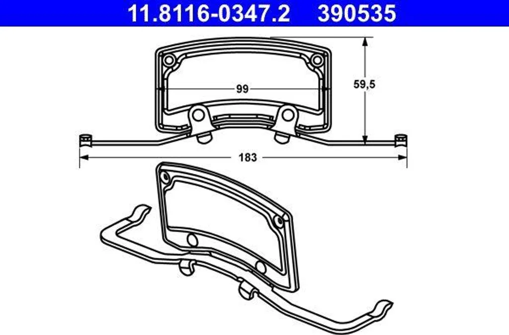 Componente Freno ATE 11.8116-0347.2 Molla Pinza per Audi A8 VW Phaeton