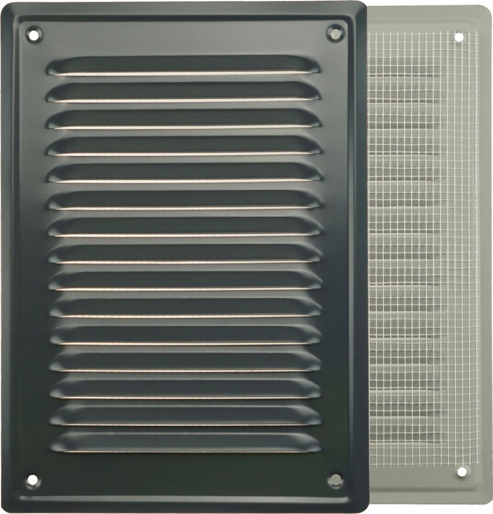 Kaminventilationsgitter 14X21 Cm FEINZ Hochwertige Materialqualität Effiziente Belüftung Anthrazit