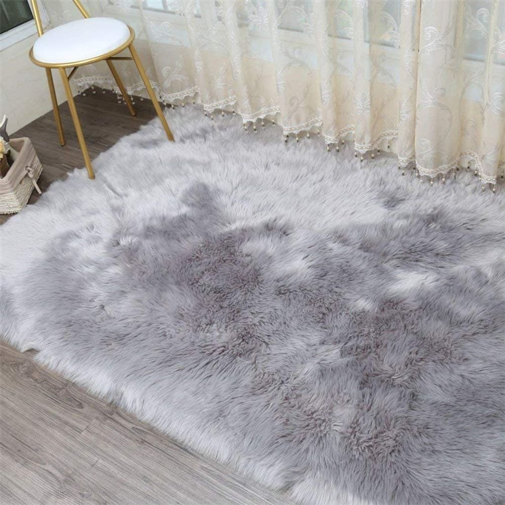 in 15 Farben Weiche Künstliche Schaffell Teppich Bettvorleger Sofa Matte 