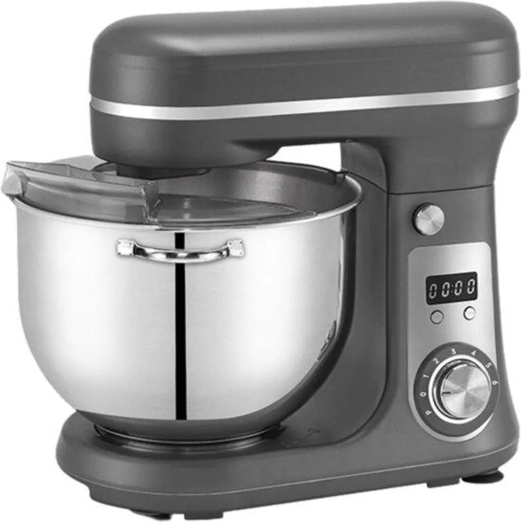Robot ménager 6 litres en acier inoxydable gris mat haute performance