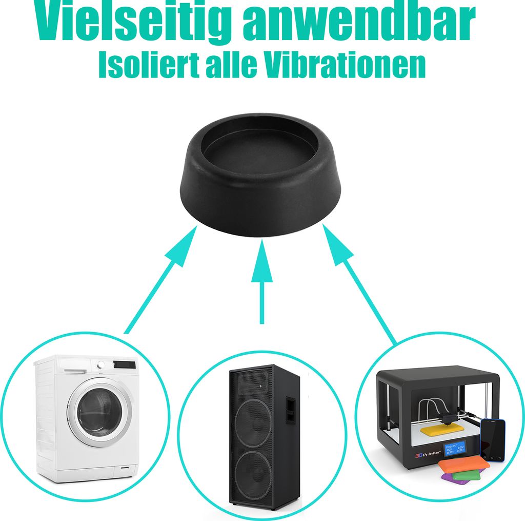 Vibrationsdämpfer 4er Set Waschmaschine Schwingungsdämpfer Produktbild 5
