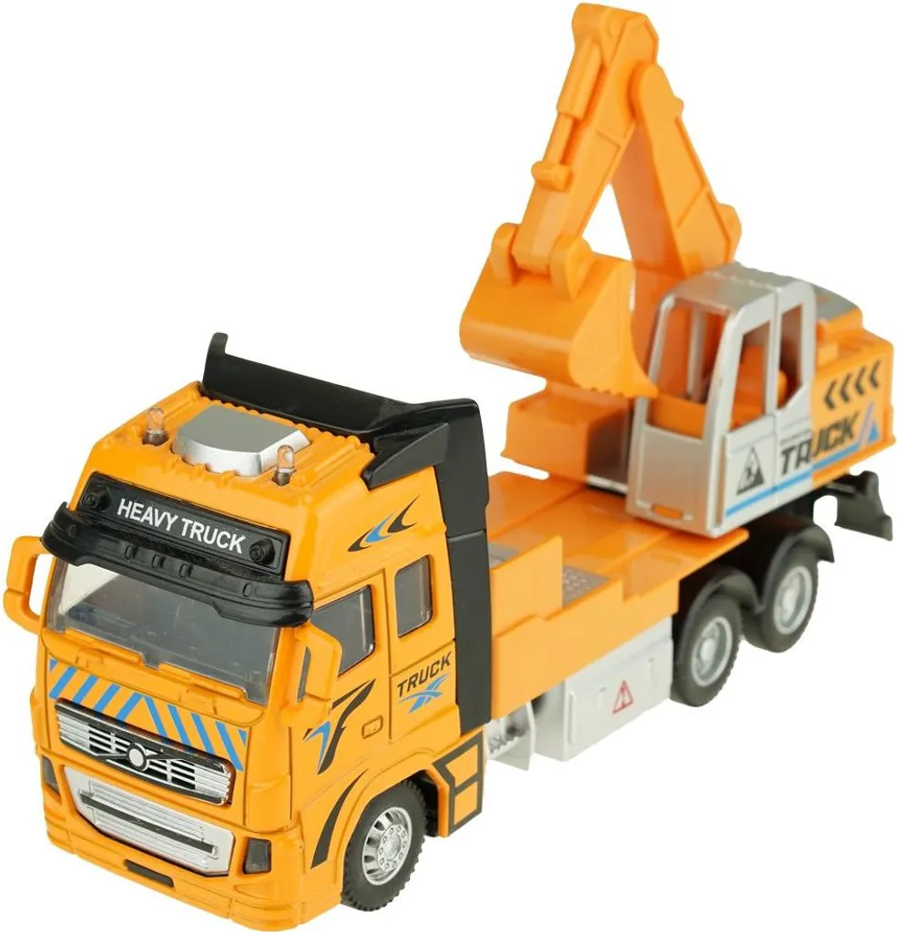 Pelle de chantier à godet mobile articulé et entraînement par camion