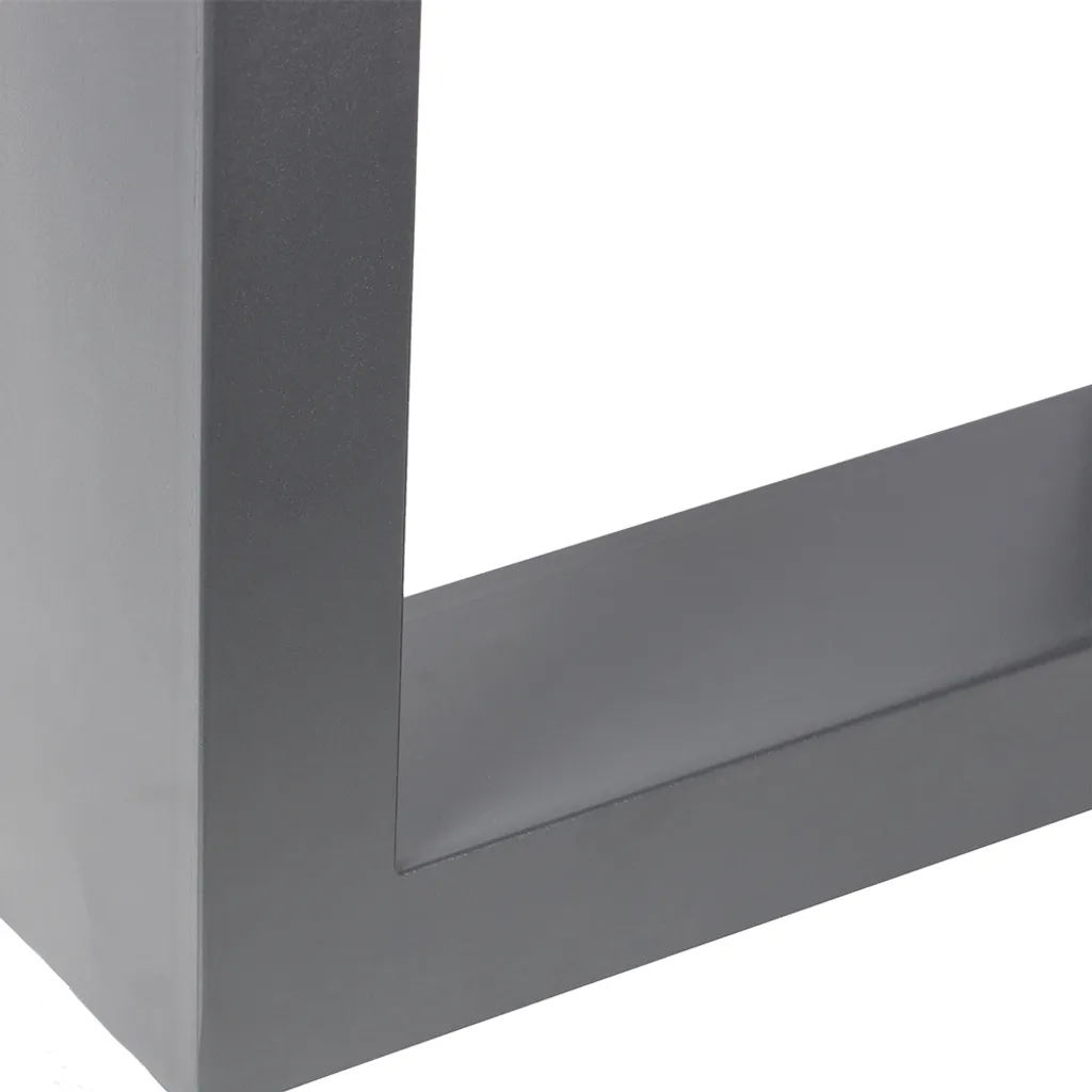Patins de Table en Acier 40x43 cm avec Protections Sol - Finition Grise