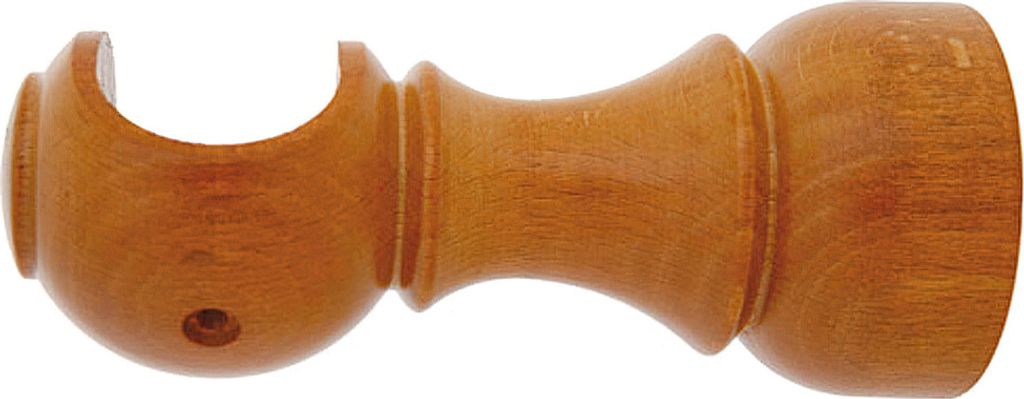 Offener glatter Holzträger 28x128 mm. Teak