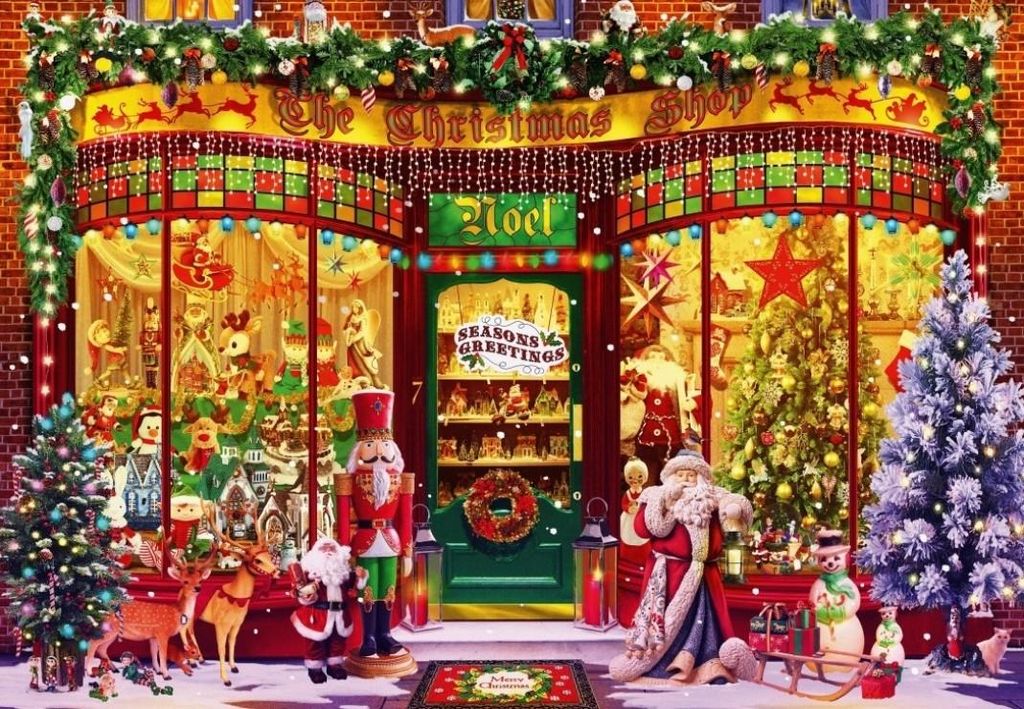 Bluebird Puzzle Puzzle Festive Shop - 1000 Teile buntes Spielzeug