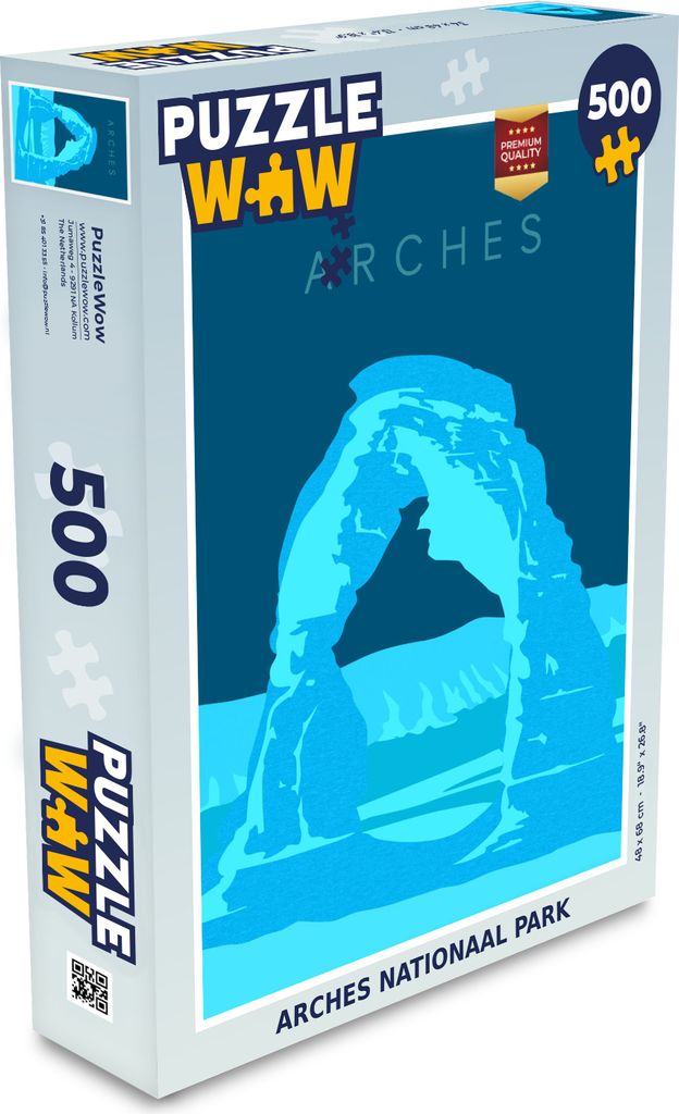 MuchoWow Puzzle 500 Teile Park - Arches - USA - Illustration - Denken - Spiel - Toy