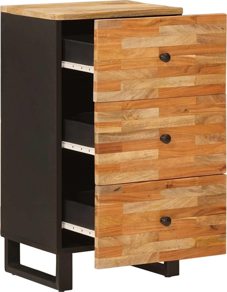 vidaXL Seitenschrank Braun 40 x 33 x 75 cm Massivholz Mango