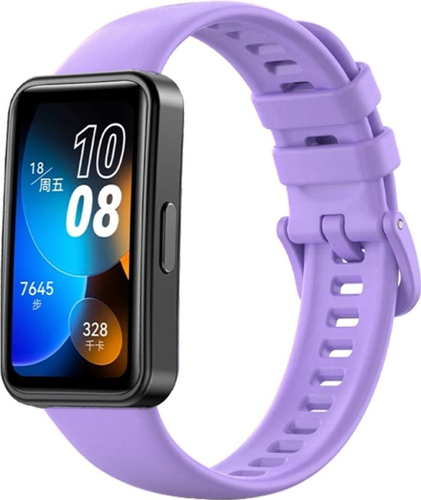 16mm Silikon Loop Uhrenarmband für Huawei Band 8, Farbe:Lila