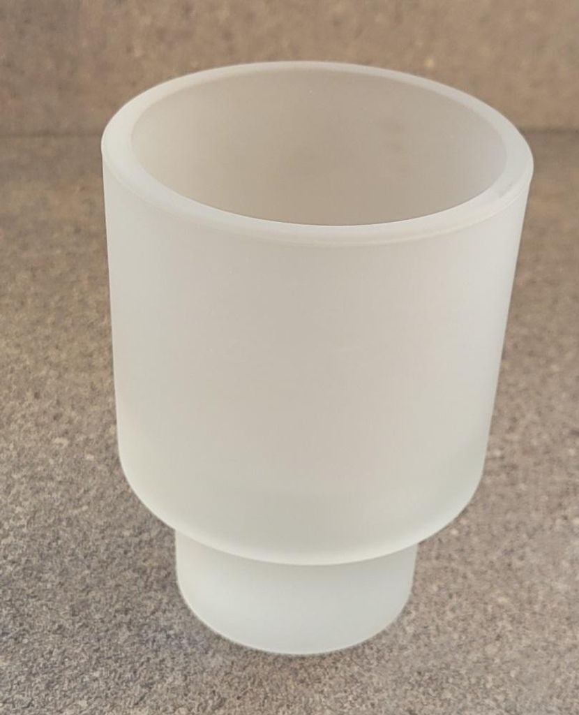Vallona Ersatz Glasbecher satiniert Ø50mm Sockel Badbecher Produktbild 